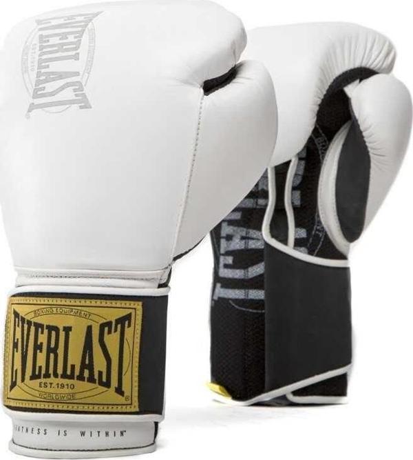 Everlast 1910 Classic Training Gloves White 16OZ Boks Eldiveni 721381-70-3 - Image 1