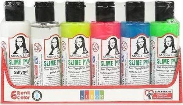 Mona Lisa Monalisa Sıvı Yapıştırıcı Slime Set 70 ML 6 LI SL06 - Image 1