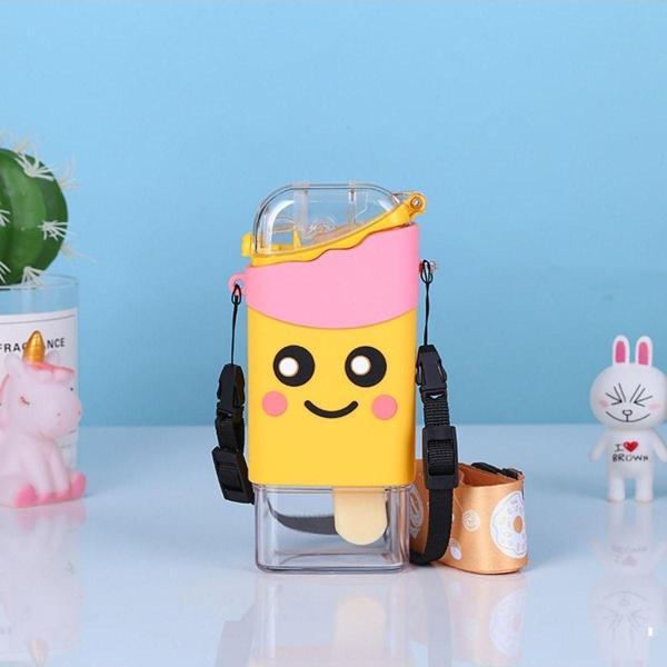 Donut Dondurma Şekli Çocuk Bebek Silikon Sıcak Soğuk Tutma Matara Suluk 300ml 16x7cm - Image 1