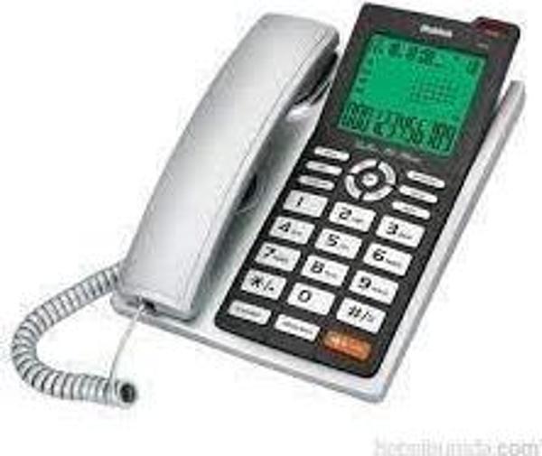 Multitek MC 140 Silver Ekranlı Arayan Numara Gösteren Handsfree Masa Üstü Telefon - Image 1