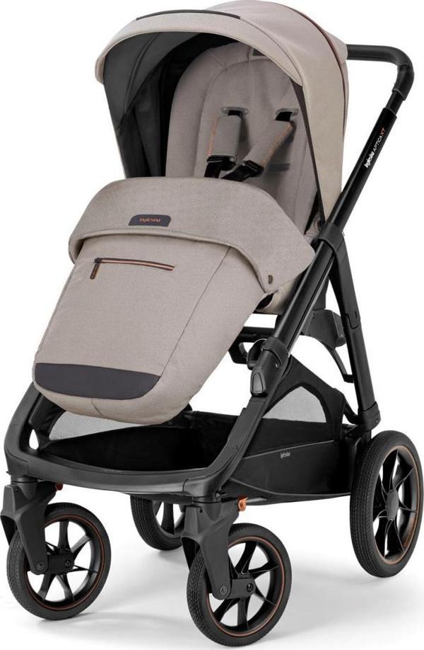 Inglesina Aptica XT Glam Tek El Tek Hamle ile Katlanıp Açılan Çift Yön Bebek Arabası - Tundra Beige - Image 1