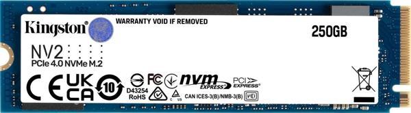 Kingston 250Gb Nv2 Pcie 4.0 M.2 Nvme Ssd Snv2S-250G SSD Disk - Image 1