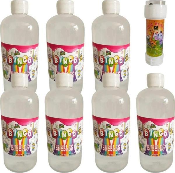 Bambapaw 7 Adet Köpük Tabancası Yedek Köpük Baloncuk Solüsyonu 500 Ml + 1 Adet Küçük Köpük Baloncuk Oyuncağı - Image 1