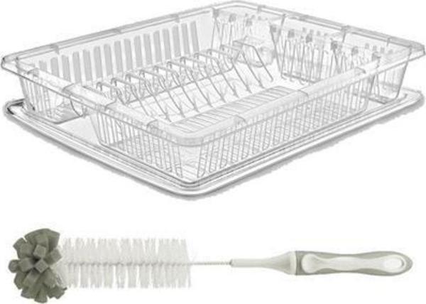 Homecare Moda Venedik Benvolio Big Şeffaf Bulaşık Tabaklığı Fırça Seti 715450 - Image 1