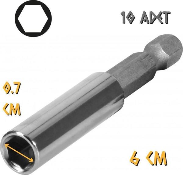 Kupa Tyson Bits Uç Uzatma Adaptörü - 6 cm. - 10 Adet - Image 1