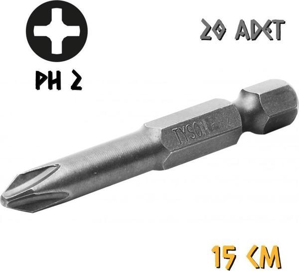 Kupa Tyson Vidalama Ucu Bits Uç - PH2 Yıldız - 15 cm. - 20 Adet - Image 1
