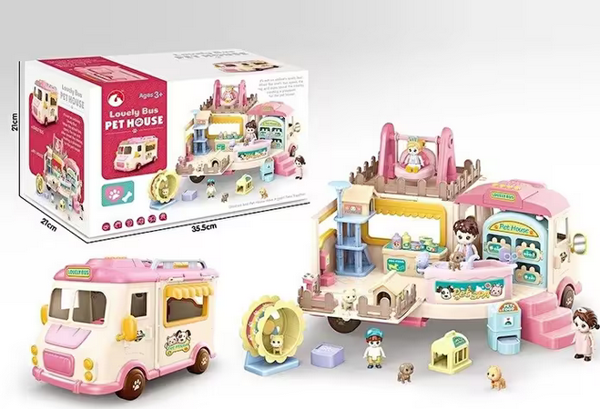 Vardem 0506 Sesli Aksesuarlı Veteriner Açılıp-Katlanabilir Otobüs Karavan - Image 1