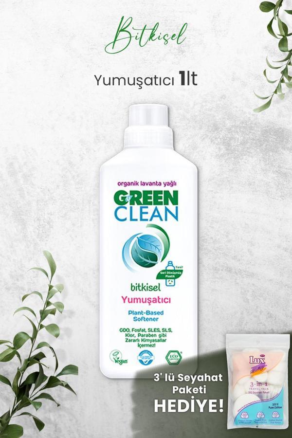 U Green Clean Bitkisel Çamaşır Yumuşatıcısı 1 Litre (Lavanta) ve Hediyeli - Image 1