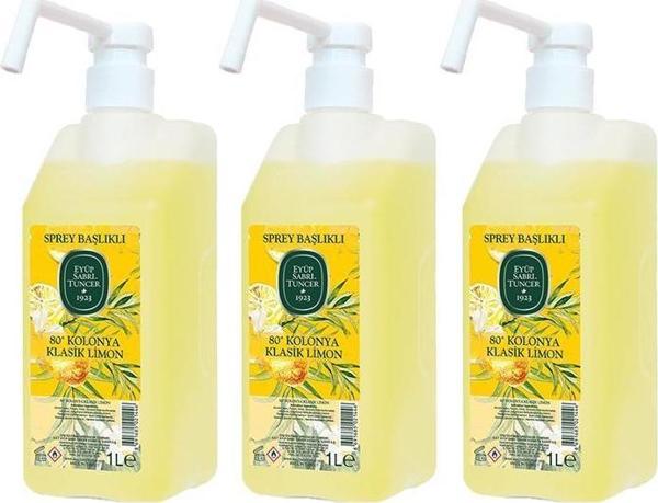 Eyüp Sabri Tuncer Klasik Limon Kolonyası Sprey Başlıklı 1 lt x 3 - Image 1