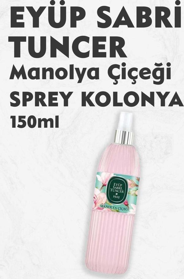 Eyüp Sabri Tuncer Manolya Çiçeği Kolonyası Silindir Pet Sprey Şişe 150 ML - Image 1