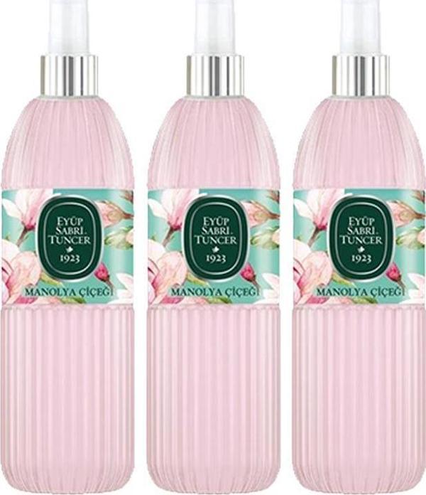 Eyüp Sabri Tuncer Manolya Çiçeği Kolonyası Silindir Pet Sprey Şişe 150 ML x 3 Adet - Image 1