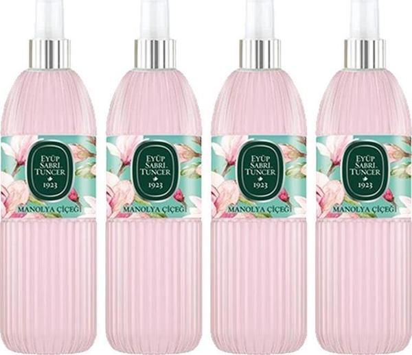 Eyüp Sabri Tuncer Manolya Çiçeği Kolonyası Silindir Pet Sprey Şişe 150 ML x 4 Adet - Image 1