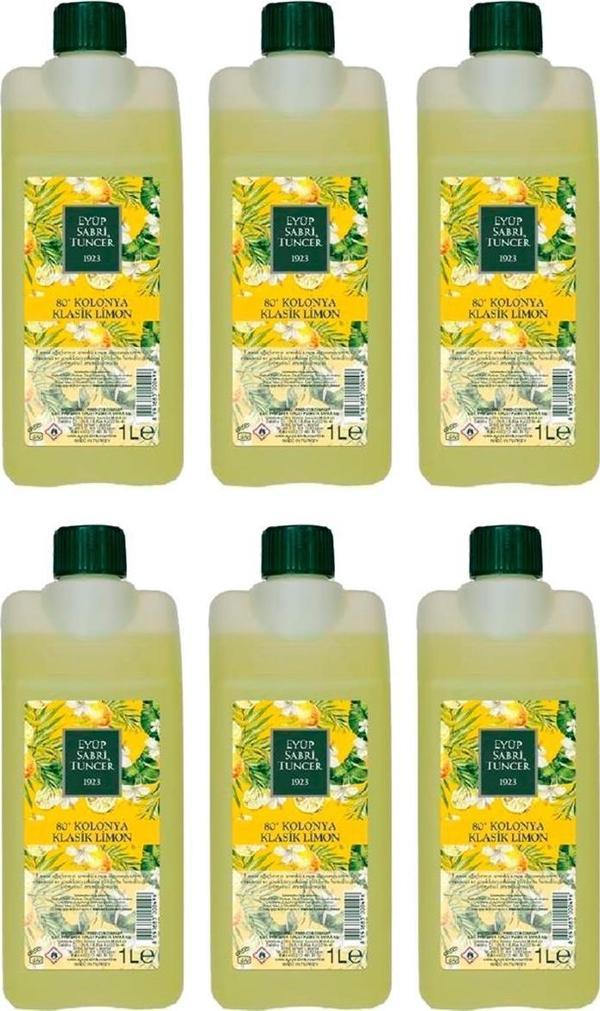 Eyüp Sabri Tuncer Klasik Limon Kolonyası Yedek Şişe 1 Litre x 6 Adet - Image 1