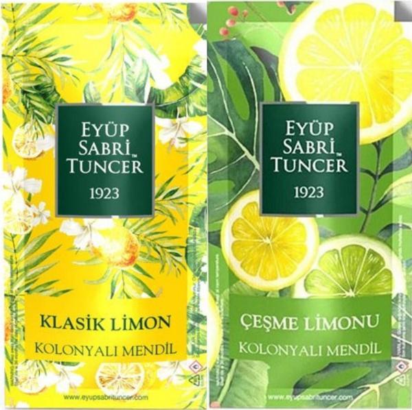 Eyüp Sabri Tuncer Kolonyalı Mendil Klasik Limon ve Çeşme Limonu 150 Adet - Image 1