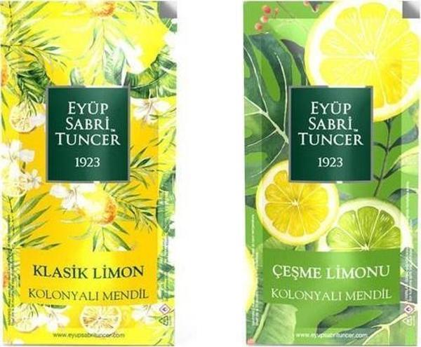 Eyüp Sabri Tuncer Kolonyalı Mendil Klasik ve Çeşme Limonu 300 Adet - Image 1