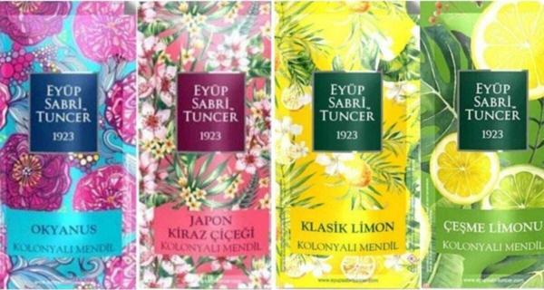 Eyüp Sabri Tuncer Kolonyalı Mendil Okyanus, Japon Kirazı, Klasik Limon ve Çeşme Limonu 150 Adet (4 Paket) - Image 1