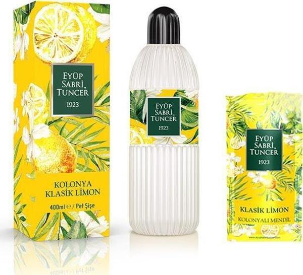 Eyüp Sabri Tuncer Kolonyalı Mendil ve Klasik Limon Kolonyası 400 ML - Image 1