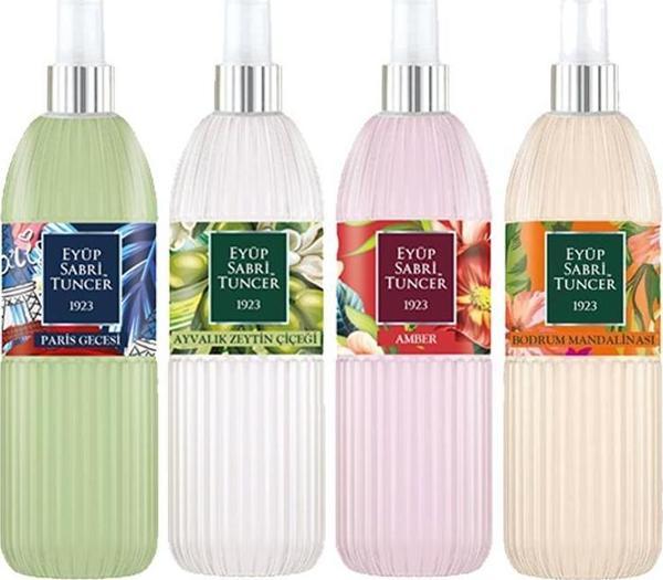 Eyüp Sabri Tuncer Özel Kolonya Seti, Paris Gecesi, Ayvalık, Amber, Bodrum Mandalinası 150 ml - Image 1