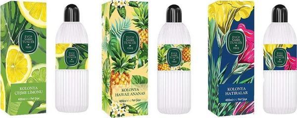 Eyüp Sabri Tuncer Kolonya Çeşme Limonu, Hawaii Ananas ve Hatıralar Pet Şişe 400 ml - Image 1