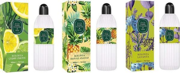 Eyüp Sabri Tuncer Kolonya Çeşme Limonu, Hawaii Ananas ve Lavanta Pet Şişe 400 ml - Image 1