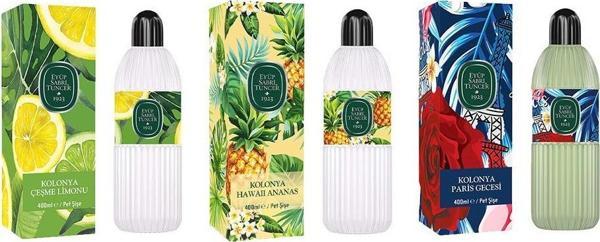 Eyüp Sabri Tuncer Kolonya Çeşme Limonu, Hawaii Ananas ve Paris Gecesi Pet Şişe 400 ml - Image 1