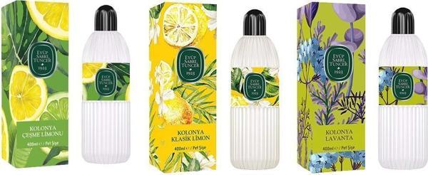 Eyüp Sabri Tuncer Kolonya Çeşme Limonu, Klasik Limon ve Lavanta Pet Şişe 400 ml - Image 1