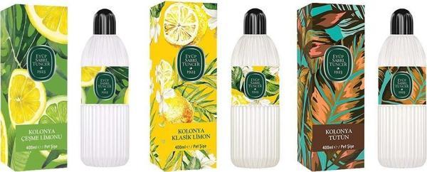 Eyüp Sabri Tuncer Kolonya Çeşme Limonu, Klasik Limon ve Tütün Pet Şişe 400 ml - Image 1