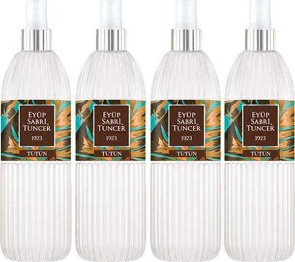 Eyüp Sabri Tuncer Tütün Kolonyası Silindir Pet Şişe Sprey 150 ml x 4 Adet - Image 1