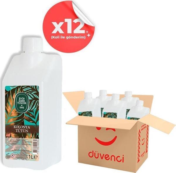 Eyüp Sabri Tuncer Tütün Kolonyası Yedek Şişe 1 Litre x 12 - Image 1