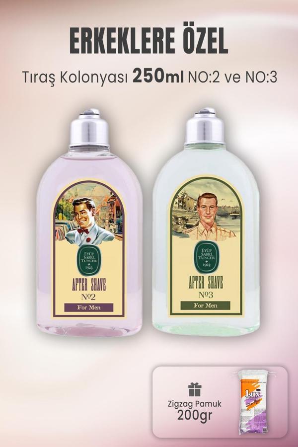 Eyüp Sabri Tuncer Tıraş Kolonyası No:2, No:3 ve Zigzag Pamuk 200 gr - Image 1