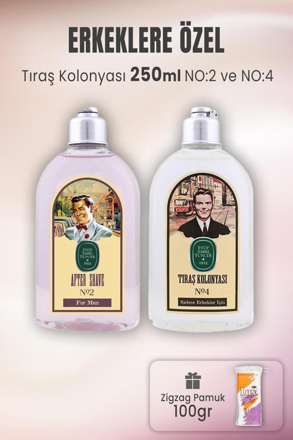 Eyüp Sabri Tuncer Tıraş Kolonyası No:2, No:4 ve Zigzag Pamuk 100 gr - Image 1