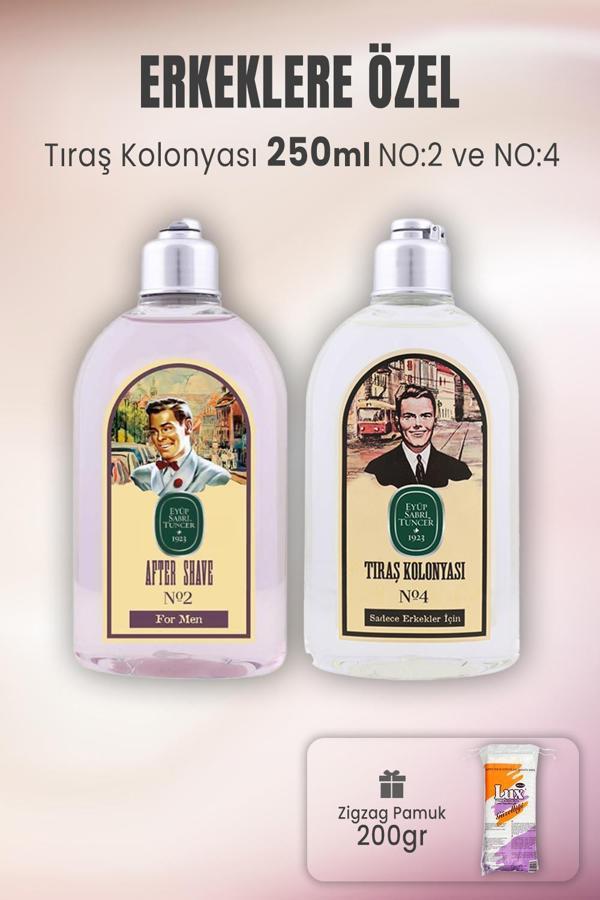 Eyüp Sabri Tuncer Tıraş Kolonyası No:2, No:4 ve Zigzag Pamuk 200 gr - Image 1