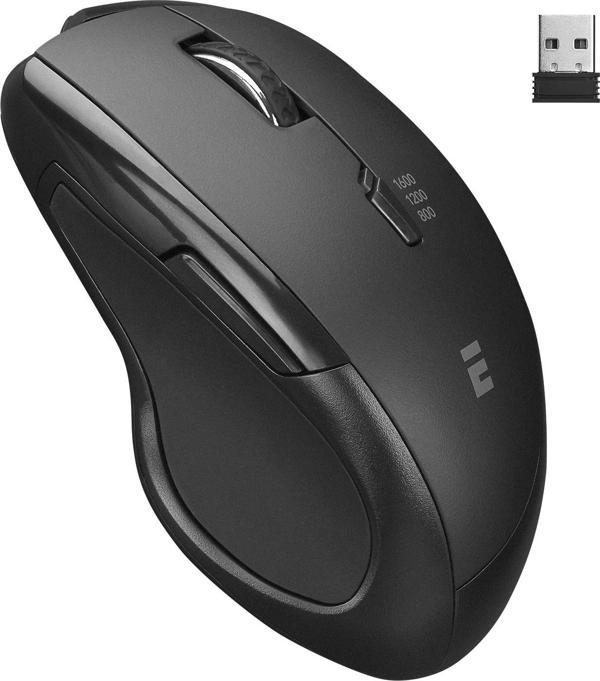 Everest SM-32BT Siyah Bluetooth - 2.4GHz İkisi Bir Arada 1600dpi Kablosuz Mouse - Image 1