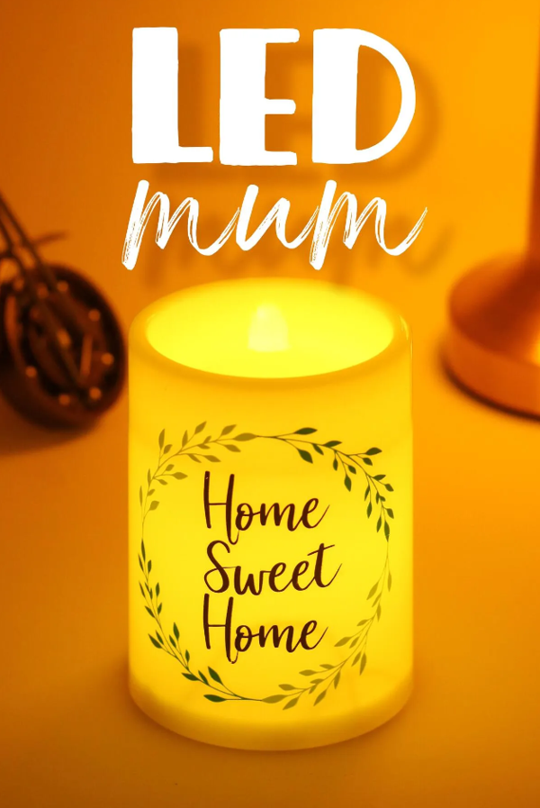 3 Lü Çelenk Led Mum Bardak Tipi Pilli Dumansız Alevli Dekoratif Yapay Mum 10 cm - Image 1