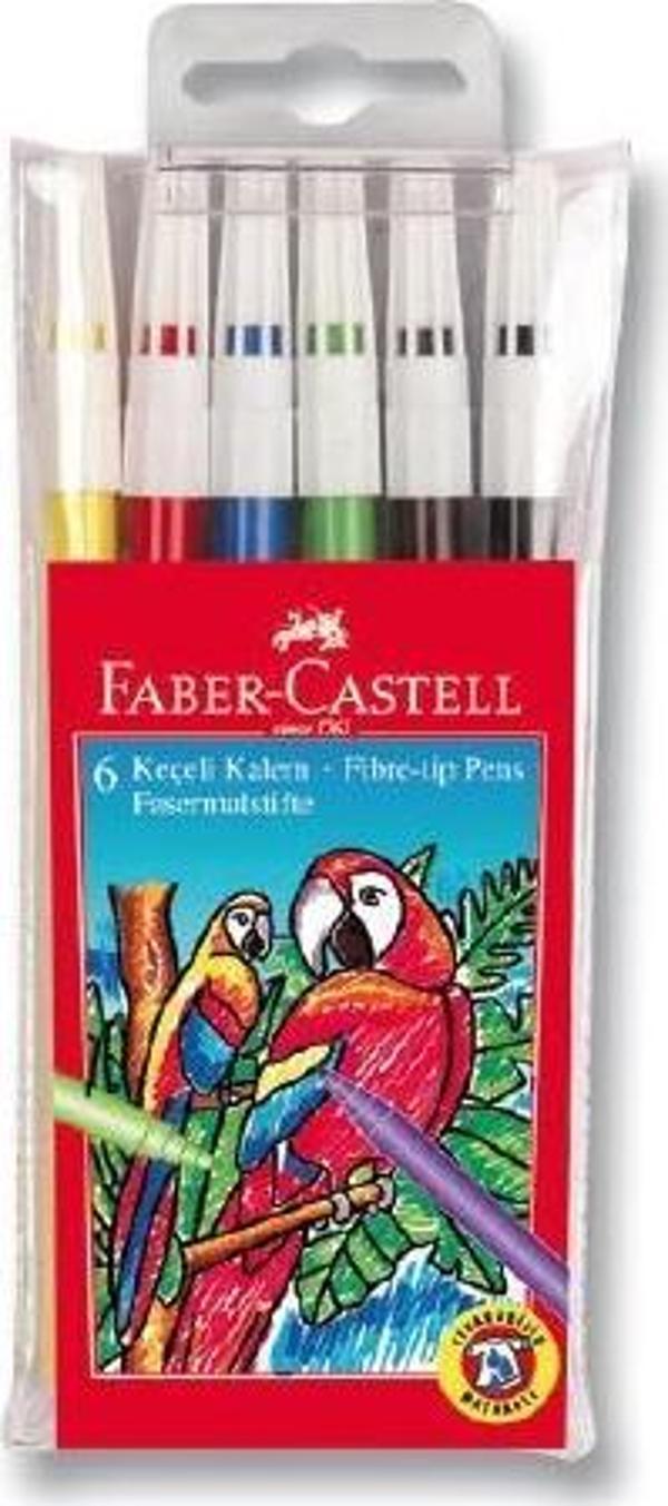 Faber-Castell Keçeli Boya Kalemi Yıkanabilir 6 Renk 5067 155106 - Image 1