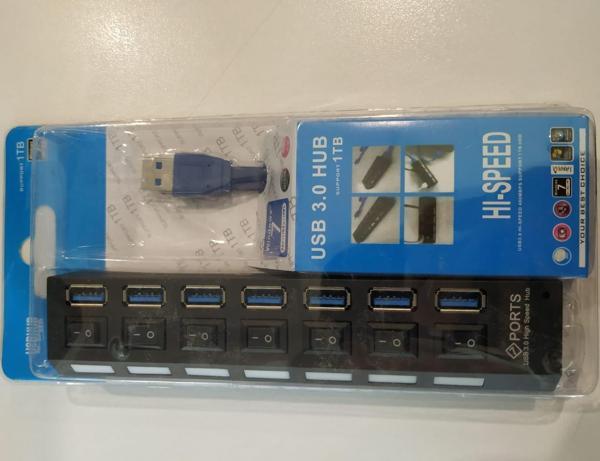 Gabble GB-701A 7 Port USB 3.0 Çoklayıcı  Anahtarlı - Image 1