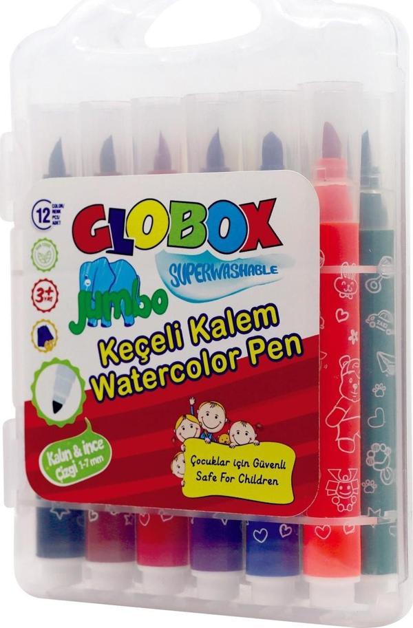 Globox Keçeli Kalem 12 Li Plastik Kutu 3382 - Image 1