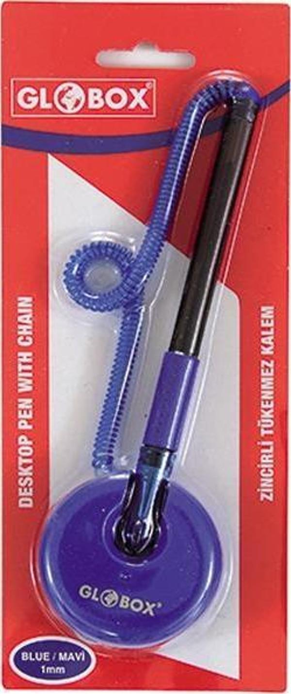 Globox Tükenmez Kalem Zincirli Mavi 1032 - Image 1