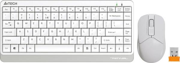 A4Tech Fg1112 2.4G Beyaz Q Fn- mm Klv+Optik Mouse Set - Image 1