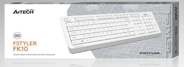 A4Tech Fk10 Q Usb Fsytyler Beyaz Tr Fn- mm edya Klavye - Image 1