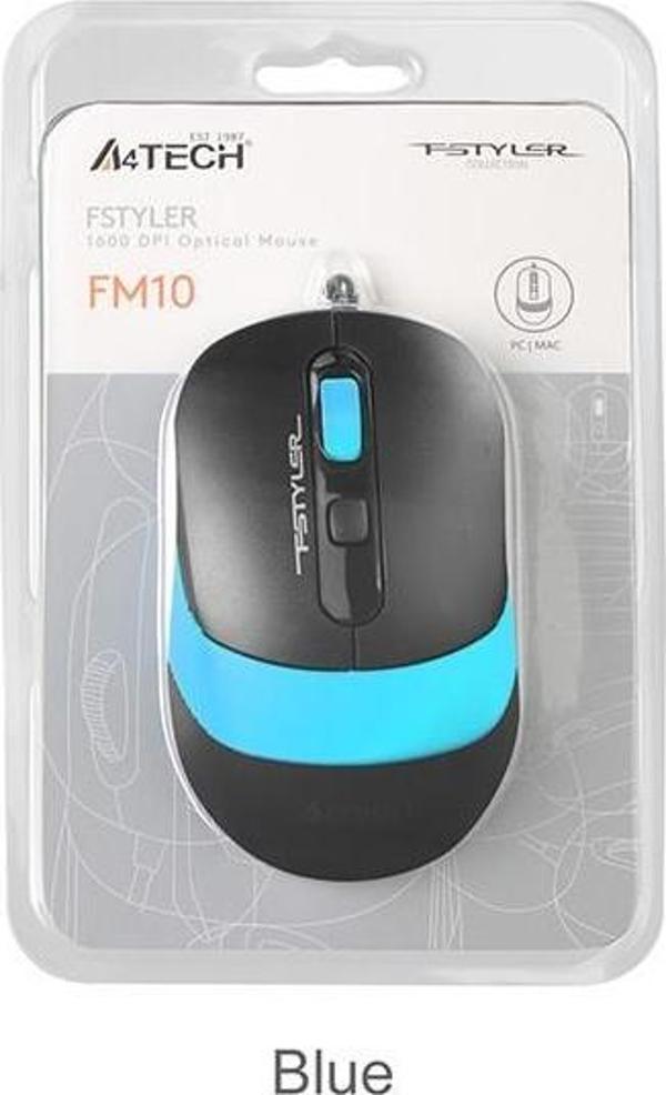 A4Tech Fm10 Usb Fstyler Mavi Optik 1600 Dpı Mouse - Image 1