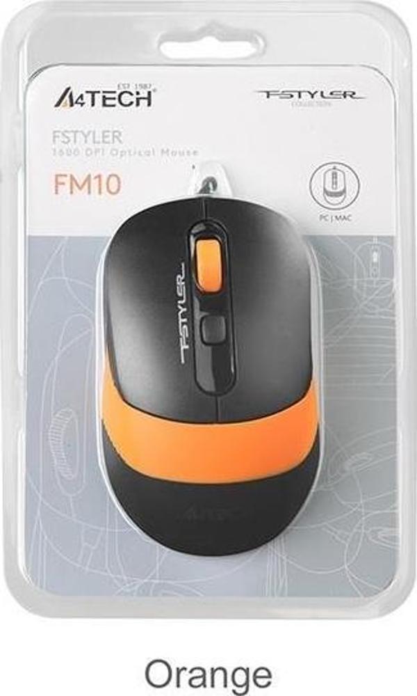 A4Tech Fm10 Usb Fstyler Turuncu Optik 1600 Dpı Mouse - Image 1