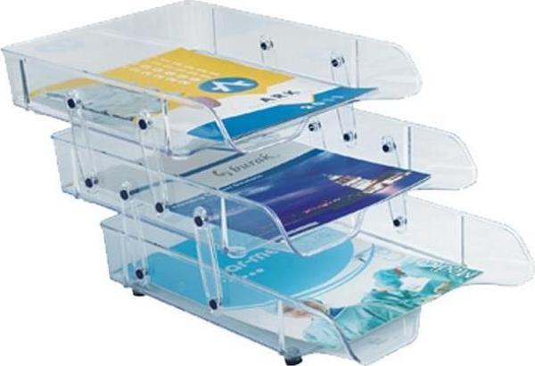 Ark Hareketli Evrak Rafı 3lü Şeffaf Plastik 2083 - Image 1