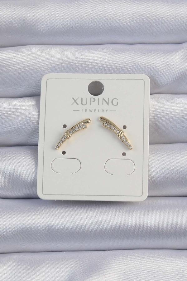 Xuping Gold Renk Zirkon Taşlı Küpe - TJ-BKP9376 - Image 1