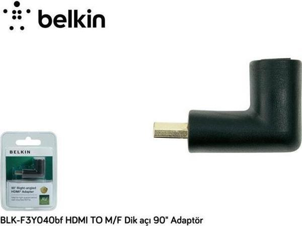 Belkin BLK-F3Y040BF Hdmı To m-f Dik açı 90" Adaptör Kablo - Image 1