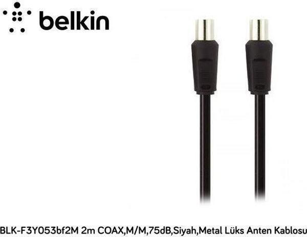 Belkin BLK-F3Y053BF2M 2mT Coax,M-M75db,Siyah,Metal Kablo - Image 1