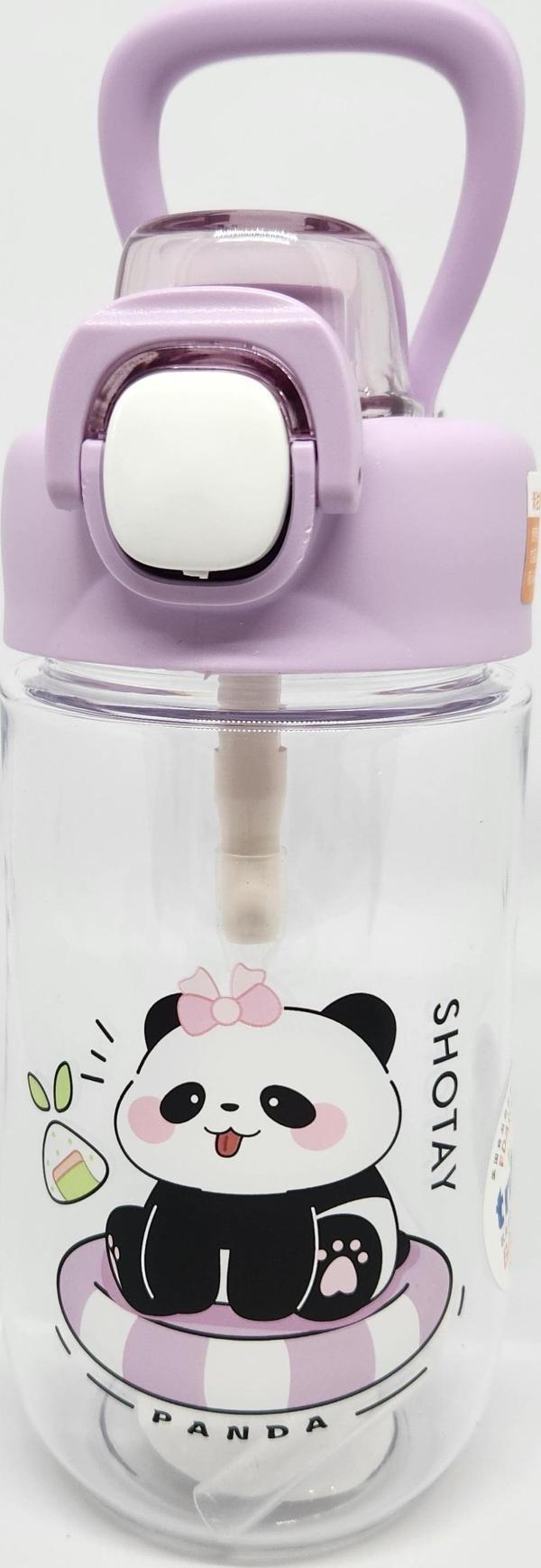 Shotay ST-7011 500ML Pipetli-Pipetsiz Tritan Mor Şeffaf Matara Taşıma Aparatlı - Image 1