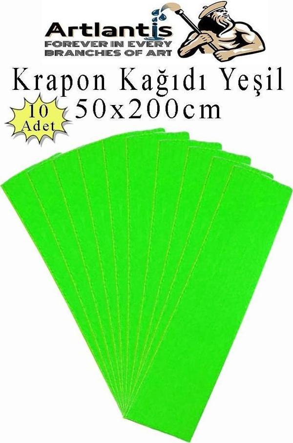 Renkli Krapon Kağıdı 50x200 cm 10 Adet Renkli Grapon Kağıdı Okul Sınıf Etkinlik Kreş Okul Öncesi Kırapon Grafon - Image 1