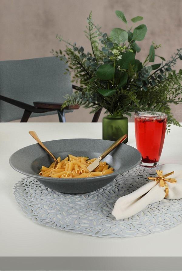Keramika Delta Taş Mat Gri Makarna Tabağı 26 Cm - 644 - Image 1