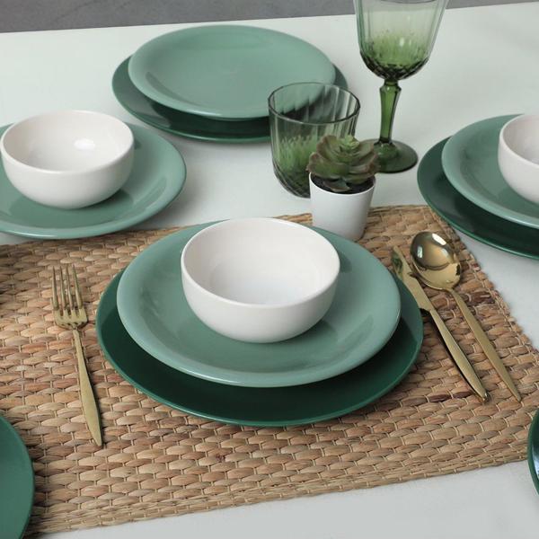 Keramika Green Mix Yemek Takımı 18 Parça 6 Kişilik 031-303-308 - Image 1